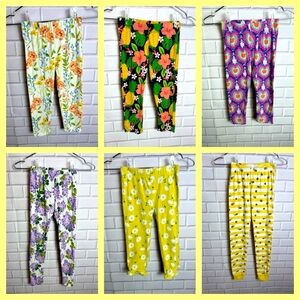 GYMBOREE Colorful Floral and Patterned Leggings Set/6 pieces size 8